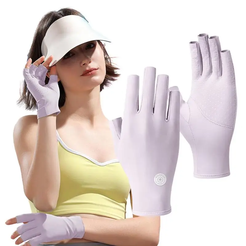 

Summer Gloves UV Proof Touch Screen Protective Gloves Half Finger Soft Bicycle Hands Protector Non Skid Washable Cycling