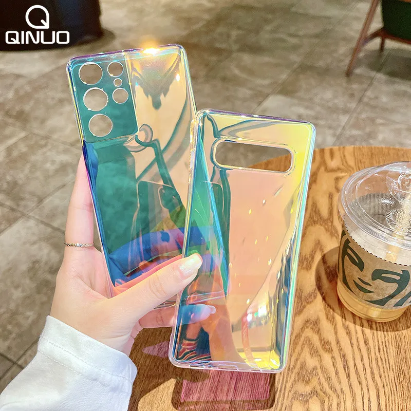 

Чехол Laser Aurora для Samsung Galaxy S21 S20 FE S10 S9 S8 Plus Note 10 Pro 20 Ultra A12 A32 A42 A52 A72 5G A50 A70 A51 A71, чехол