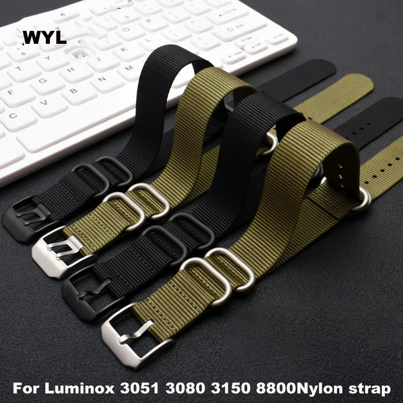 

NATO nylon waterproof and sweat proof strap is suitable for Luminox 3051 3080 3150 8800 sports men's bracelet accessories22 23mm