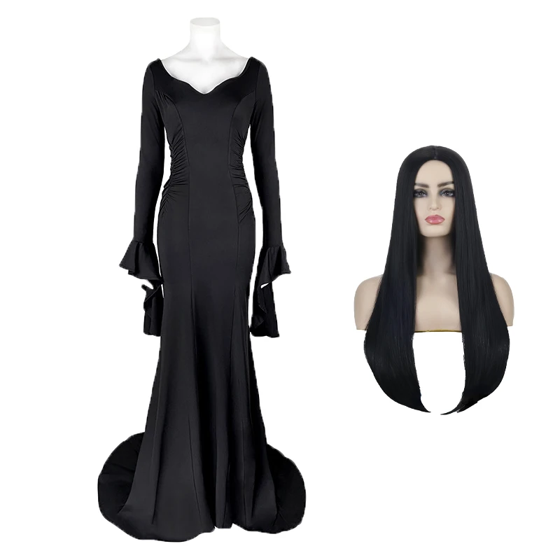 

Женский костюм для косплея в стиле панк-готика Morticia adдамс