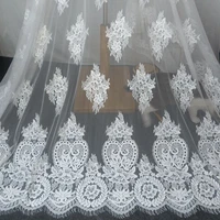 width 150cm exquisite european catwalk models eyelash lace fabric yarn feel embroidery lace diy accessories
