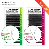 cozbird 3d w eyelash yy eyelash extensions volume lashes premade fans 4d lash supplies faux mink fluffy natural 0 07 c d 8 15mm