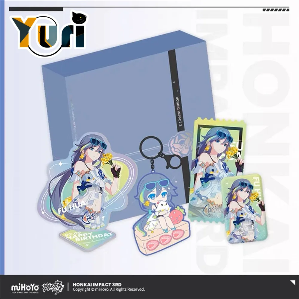 

Yuri Official Game Honkai Impact 3rd Fu Hua Fuhua 2023 Birthday Gift Box Stand Keychain Badge Cute Anime Cosplay Props C