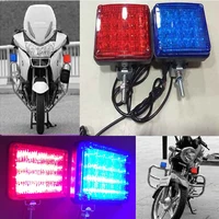 redblue police motorcycle led driving flash light fog light moto emergency warning strobe flasher beacon signal caution lamp12v