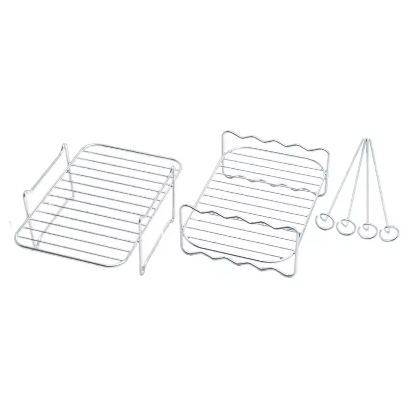 

NEW 2023 Fryer Rack For Dual Basket,Air Fryer Accessory Multi-Layer Rack,For Ninja Foodi DZ201 DZ40 Double Basket Air Fryer