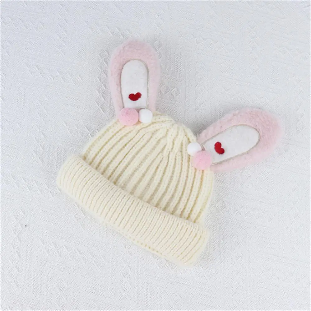 Children's Rabbit Ear Knitted Hat Girl Cartoon Cute Baby Autumn Winter Wool Hat Sports Hiking Riding Mountaineering Equipment