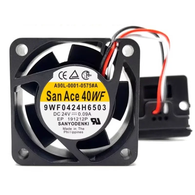 Новый вентилятор ЦП для SANYO 9WF0424H6503 A90L-0001-0575 # A 4020 DC24V 0.09A 4 см вентилятор охлаждения Fanuc Новый вентилятор ЦП для SANYO 9WF0424H6503 A90L-0001-0575 # A 4020 DC24V 0.09A 4 см вентилятор охлаждения Fanuc