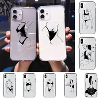lover hand line simple sexy art phone case for iphone 11 12 13 mini pro xs max 8 7 6 6s plus x 5s se 2020 xr clear case