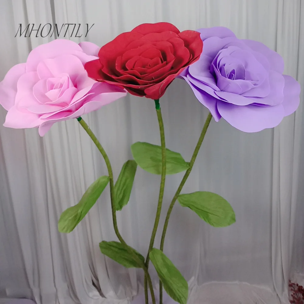 

Simulation Rose Large PE Shooting Props Photography Studio Window Display Wedding Birthday Decoration Home Props Party Supply