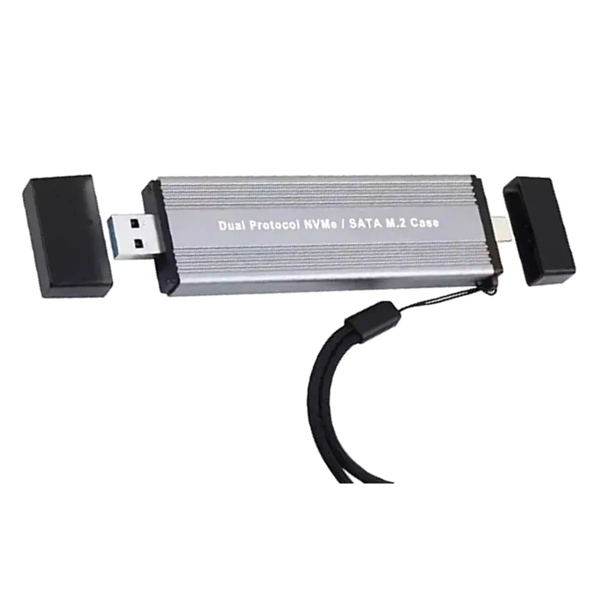 Фото Акция: Корпус-адаптер для SSD M.2 NVMe NGFF SATA с поддержкой двух протоколов, 10 Гбит/с, внешний бокс для жестких дисков NVMe и SATA №4