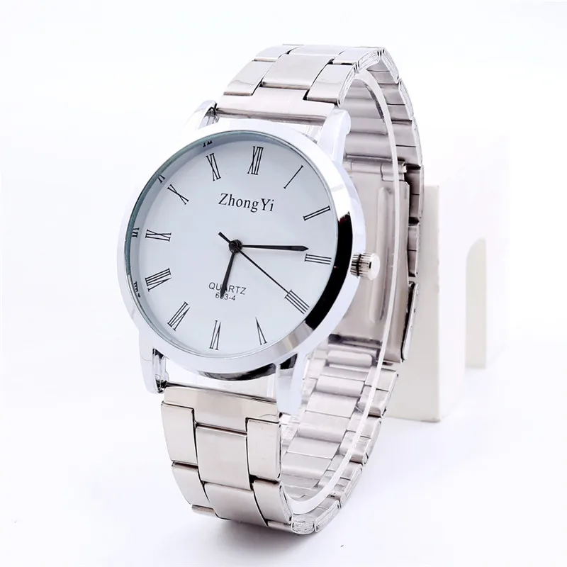 

NO.2-A1023 Lover's Watches Women Men Luxury Stainless Steel Analog Quartz Wrist Watch Watches Relogios Clock Hours