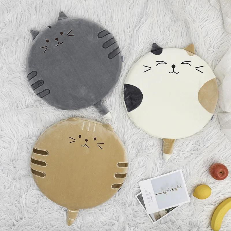 

Japanese Style Tatami Cushion Cute Cartoon Cat Floor Mat Living Room Bedroom Thickened Backrest round Cushion