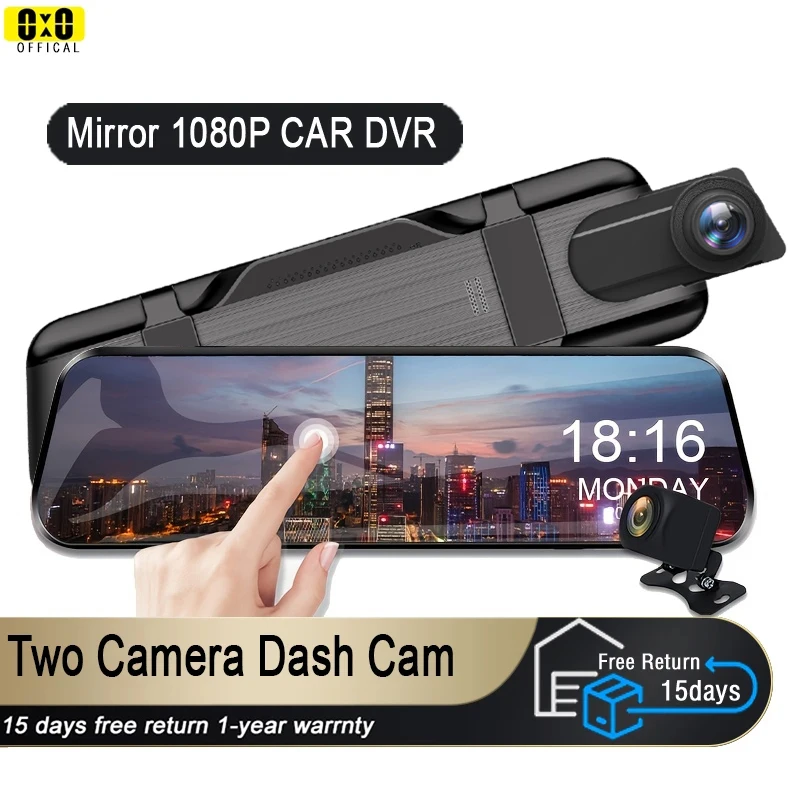 Mirror Camera for Car Touch Screen  Video Recorder Rearview 