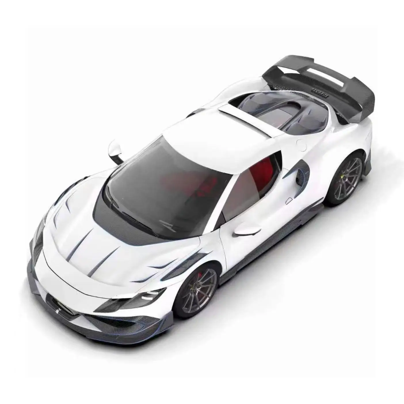 Комплект для корпуса из сухого углеродного волокна Fe rrari 296 GTB GTS передний диффузор