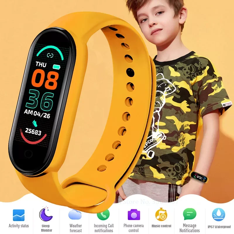 

2022 Sport Smart Band Fitness Bracelet Kids Watch Heart Rate Monitor Sleep Tracker Children Smartwatch For Boys Girls Smartband