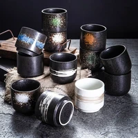 200ml creative new japanese tea cup retro stoneware coffee cup commercial stackable cup mug clay water cup ceramic cup home