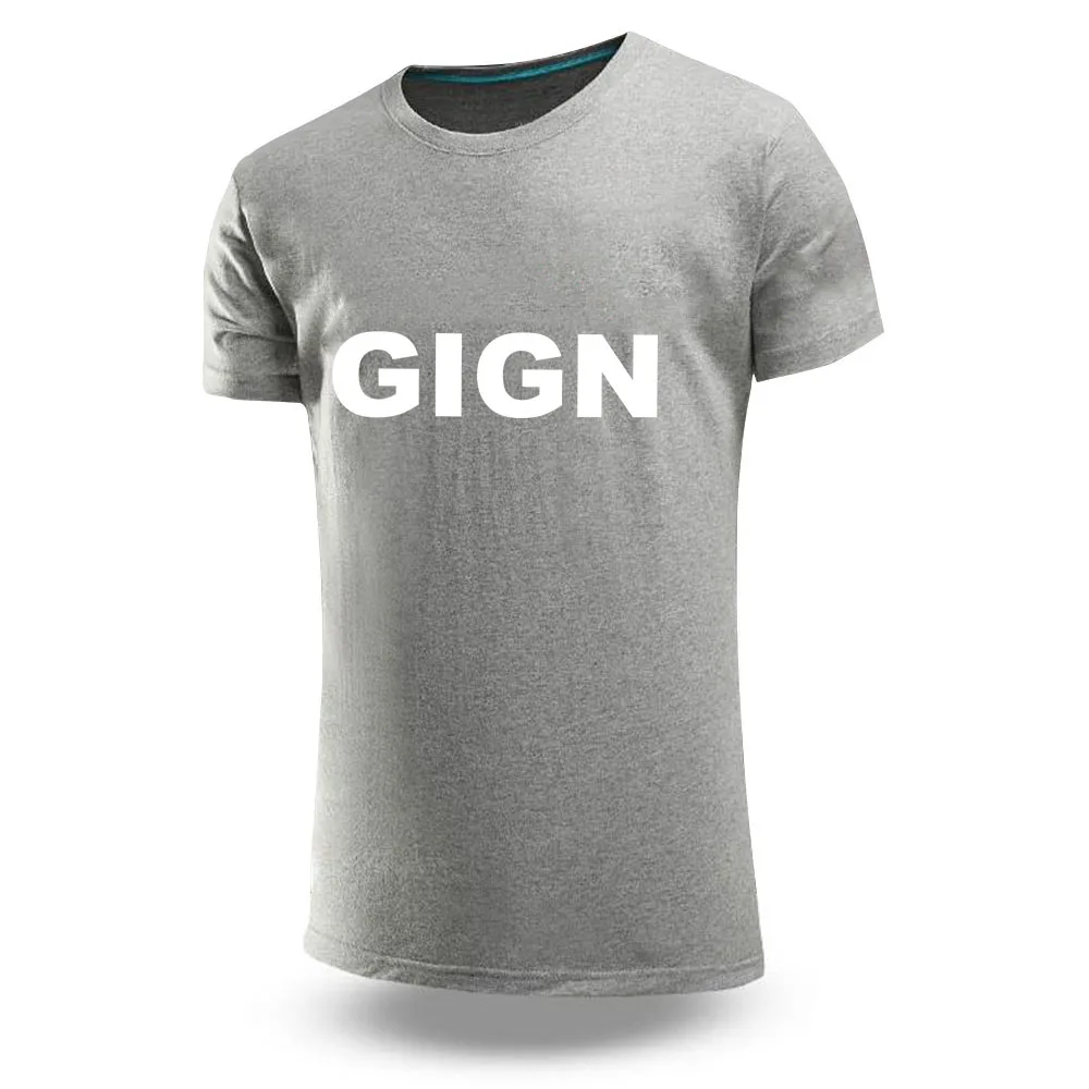 

France Gendarmerie GIGN 2023 Quick Dry Short Sleeve Sport Gym Fitness Shirt Trainer Running T-Shirt Men Breathable Sportswear