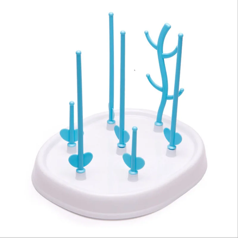 

Baby Tree Shaped Bottle Drying Rack White Blue Baby Bottle Draining Rack Detachable Bottle Rack Boxed Cleaning Dryer Drainer