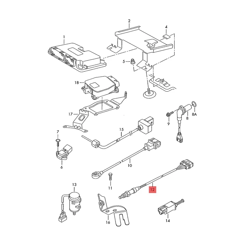 Кислородный датчик 079906262F Lambda O2 для VW Jetta Touareg Golf R32 Q7 A8 2002-2010 022906262R 1K0998262 0258007314