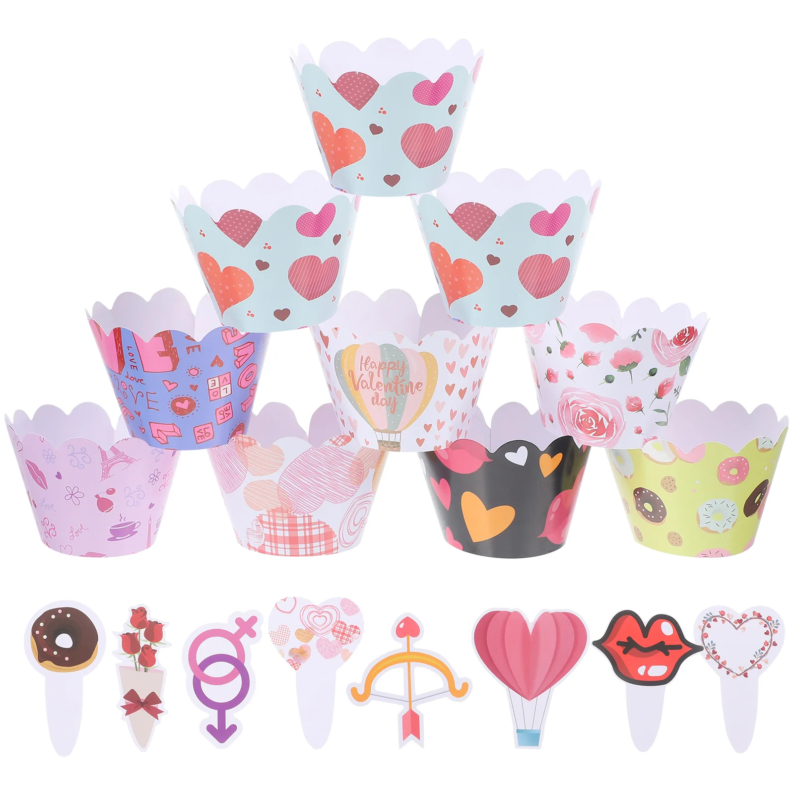 

Cupcake Valentine Day S Cups Party Liners Baking Picks Holiday Wrappers Mini Cup Muffin Liner Holders Decorations