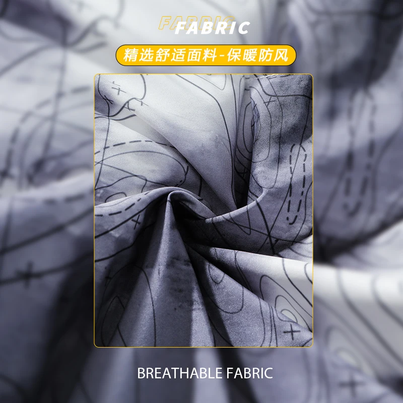 Зимний новый мужской костюм с хлопковой подкладкой и капюшоном толстый теплый