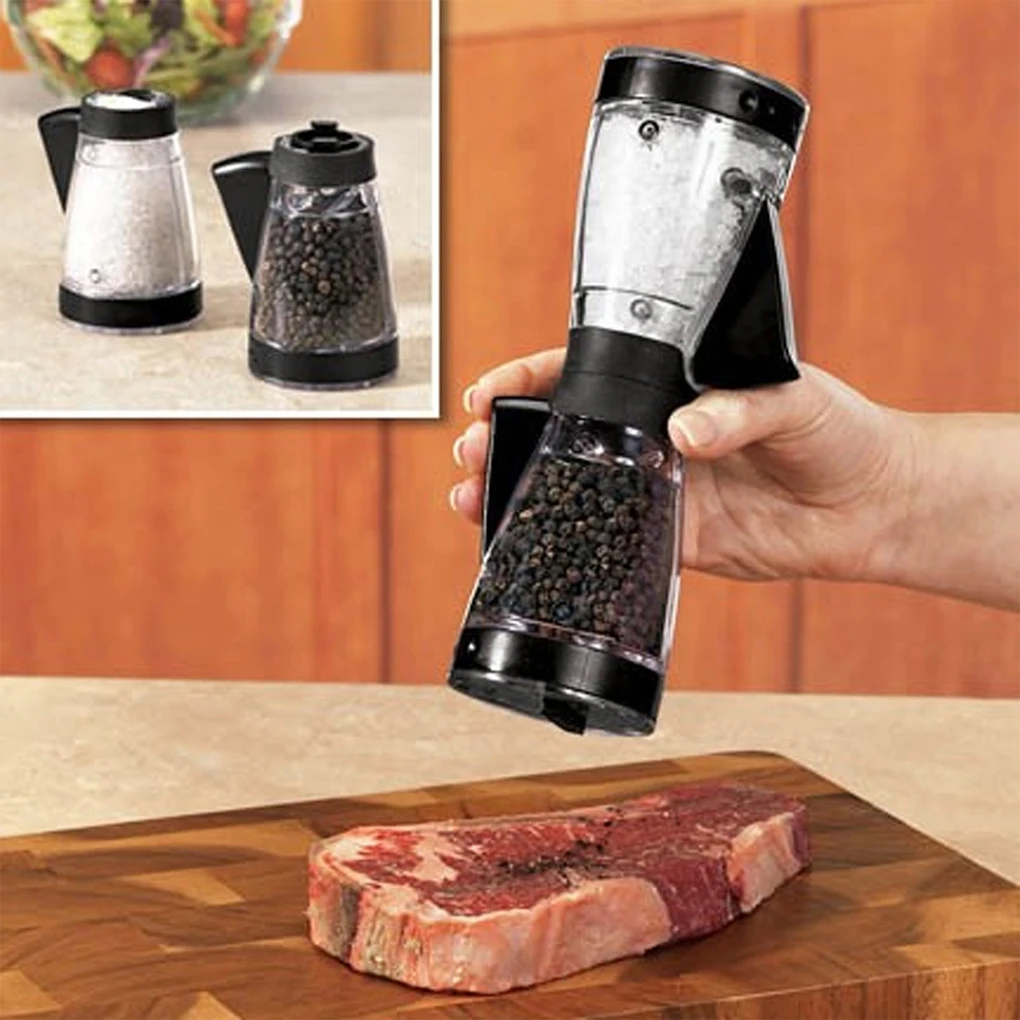 Двуглавый Песочный Таймер Мельница Для Перца Ручная Пластиковая Прозрачная