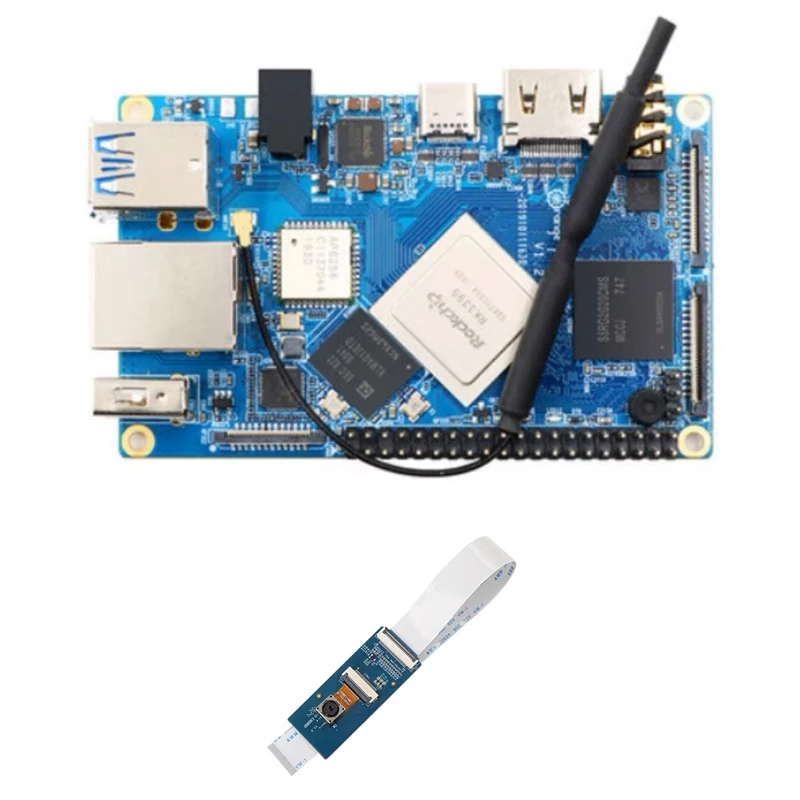

For Orange Pi 4 Development Board+13MP Camera Rockchip RK3399 4GB+16GB 2.4/5G Wifi+BT5.0 Run Android8.1 Ubuntu Debian