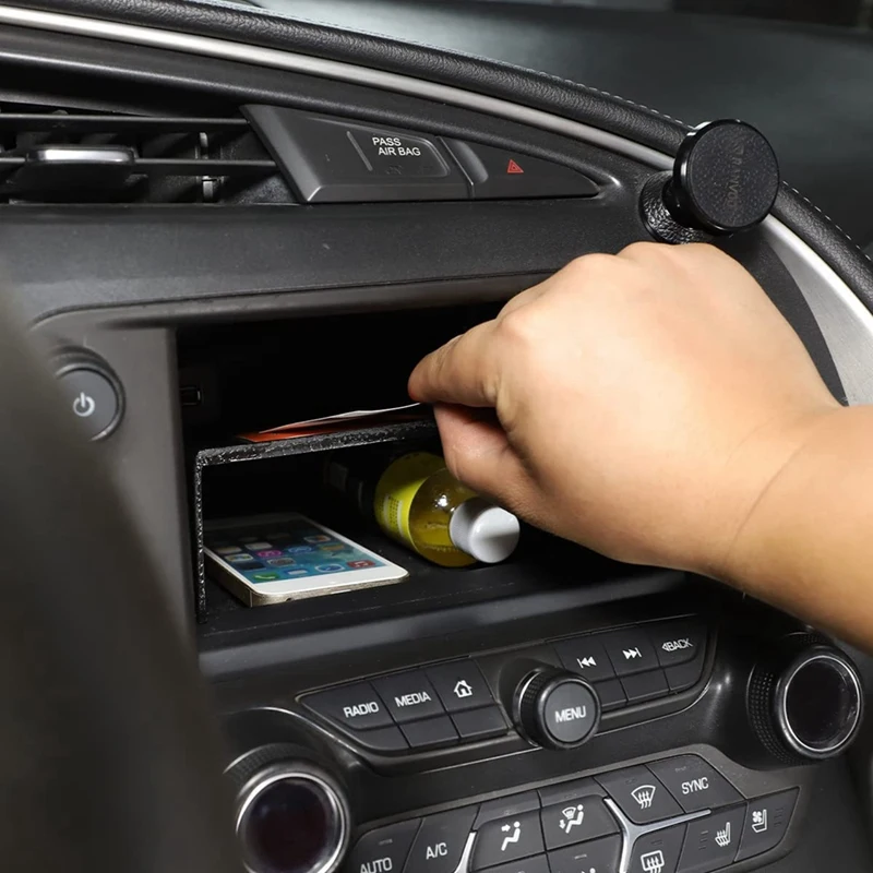 1 шт. держатель для хранения приборной панели Chevrolet Corvette C7 2014-2019 (черный)