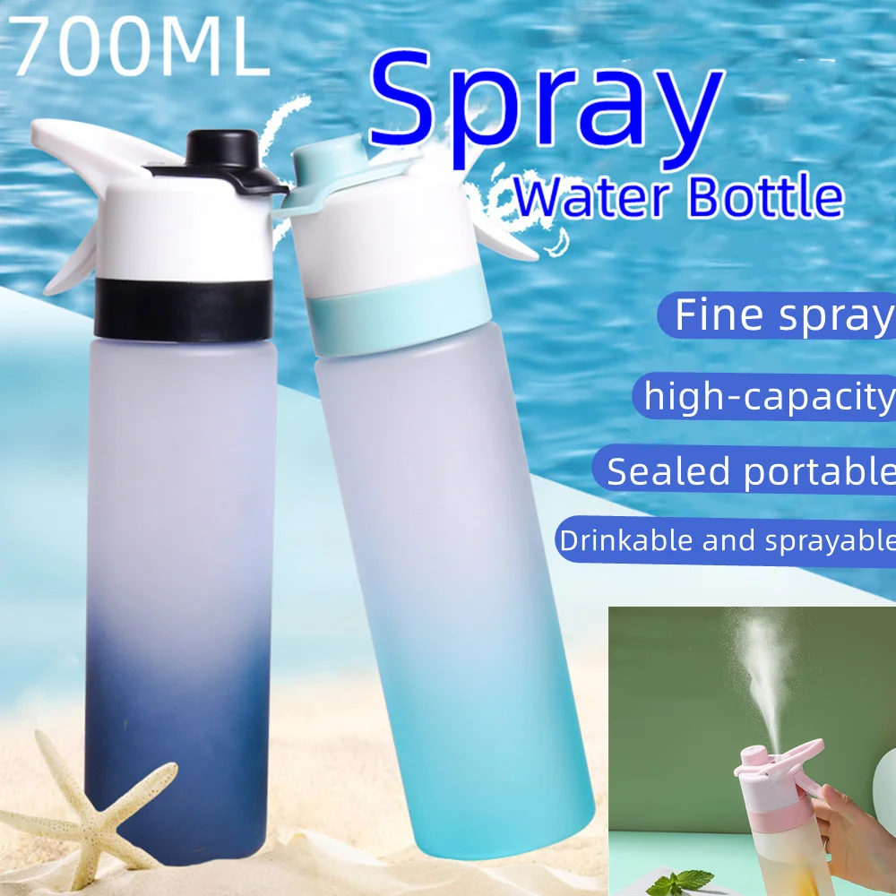 

700ml Spray Water Bottle Large Capacity Sports Water Bottle Portable Outdoor Eco-Friendly Drinking Bottle Drinkware