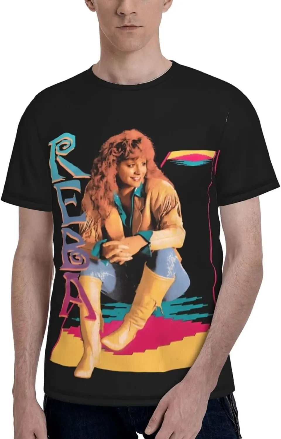 Футболка Reba Music and mcвся мужская с графическим принтом Повседневная дышащая