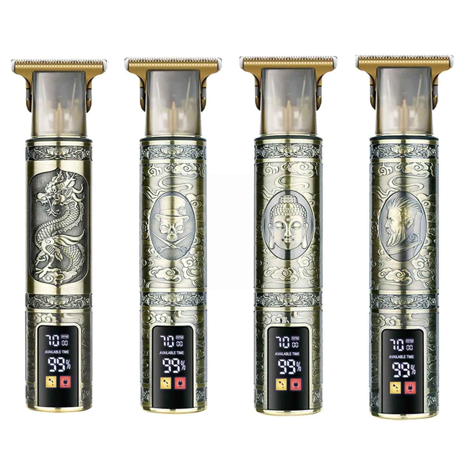 

T9 Hairdresser Electric Household Large Screen Digital Carving Oil Hair Electric Shaver Head Display D4V3