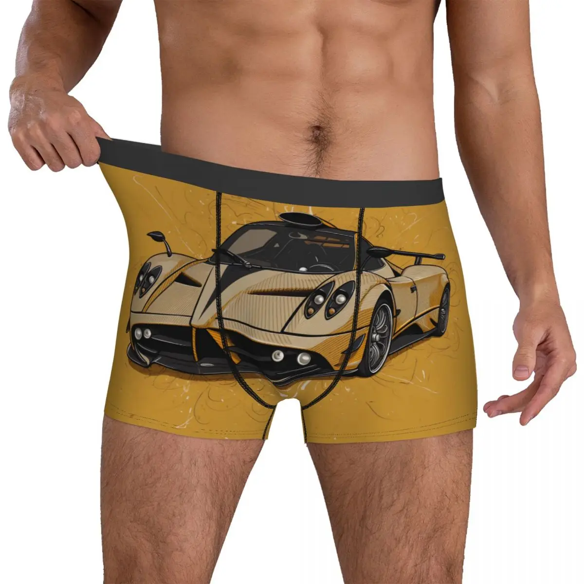 

Speed Sports Car Underwear Cartoon Graphic Man Shorts Briefs Comfortable Boxer Shorts Trenky Sublimation Plus Size Underpants