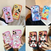 cute disney cartoon character soft tpu shell phone case for iphone 11 12 13 pro max x xs xr 7 8 plus shockproof protector cover