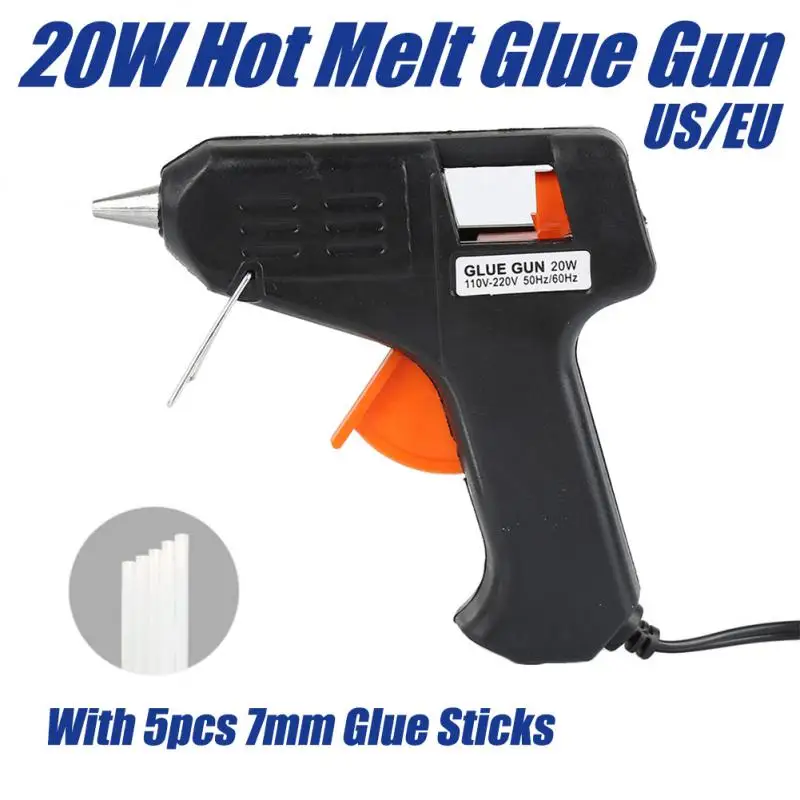 

20W Hot Melt Glue Gun With 7mm*100m Glue Sticks Mini Industrial Guns Heat Temperature Thermo Electric Repair Tool