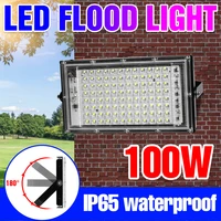 100w led flood lights 220v outdoors spotlight ip65 waterproof street lamp for garden lighting exterior led reflector wall lamps