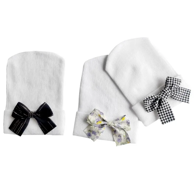 

Children's Cartoon Bow Cap Kids Hat Baby Boy Girl Cptton Fetal Hat Infant Soft Beanie Toddler Kids Outdoor Hats