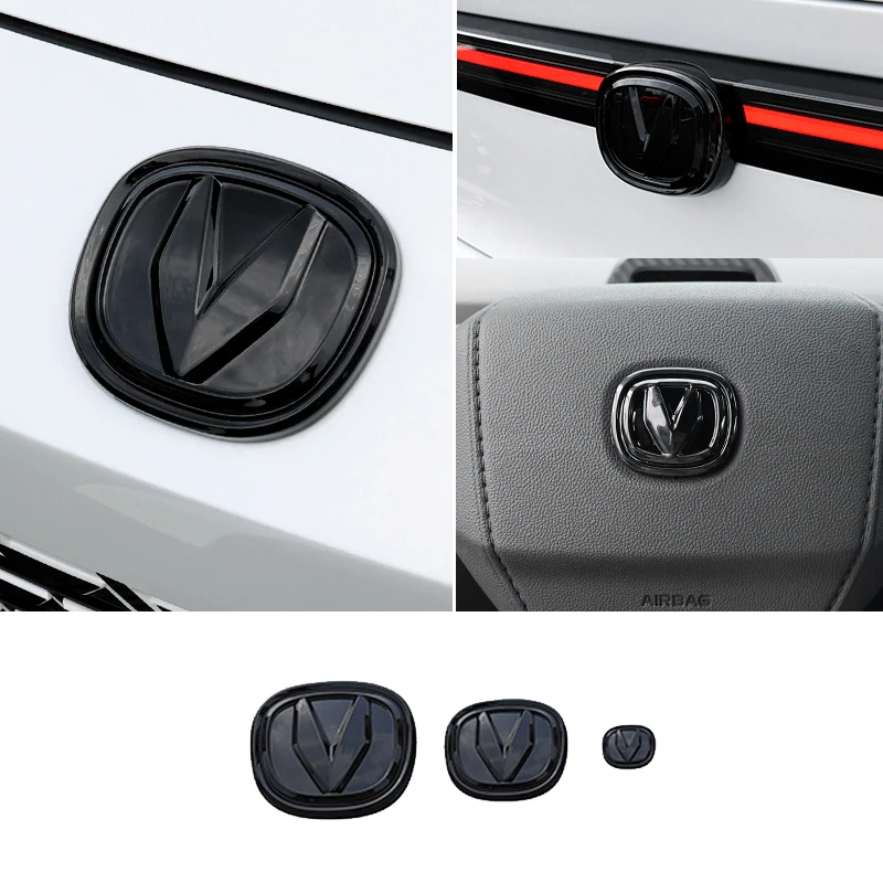 

Для Changan UNI-V UNIV 2022 2023, модернизированный логотип автомобиля, черный декоративный чехол, декоративные аксессуары, аксессуары, украшение