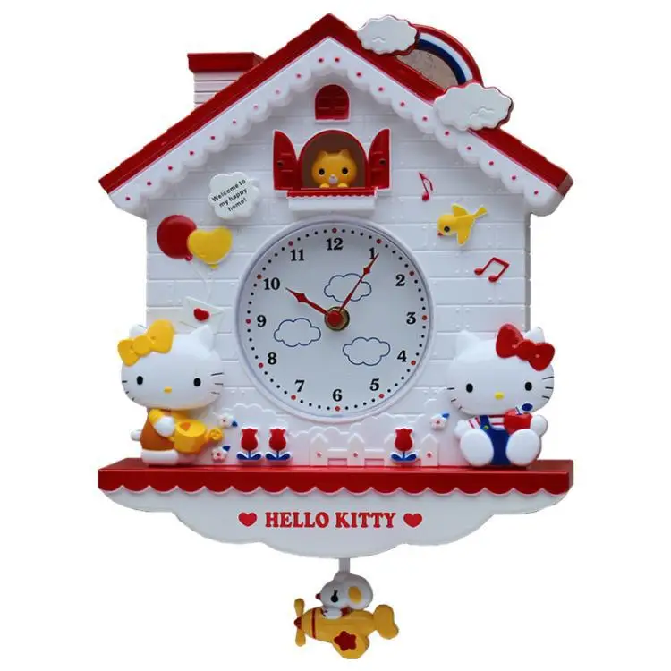 

Princess swing house wall clock quartz clock cartoon room shape cute children clock wall clock bedroom wall clock for kids