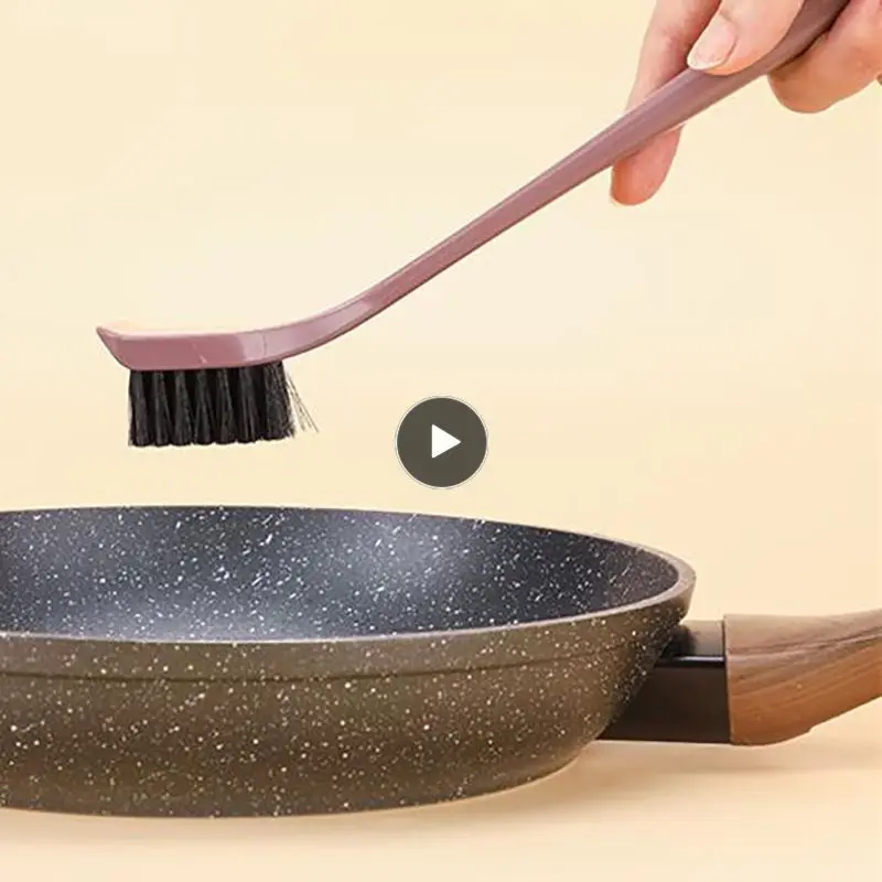 

Щетка с длинной ручкой для кастрюль, нежирная щетка для ванной, домашняя кухонная плита, щетка для мытья посуды, кухонные инструменты для очистки, дезактивация