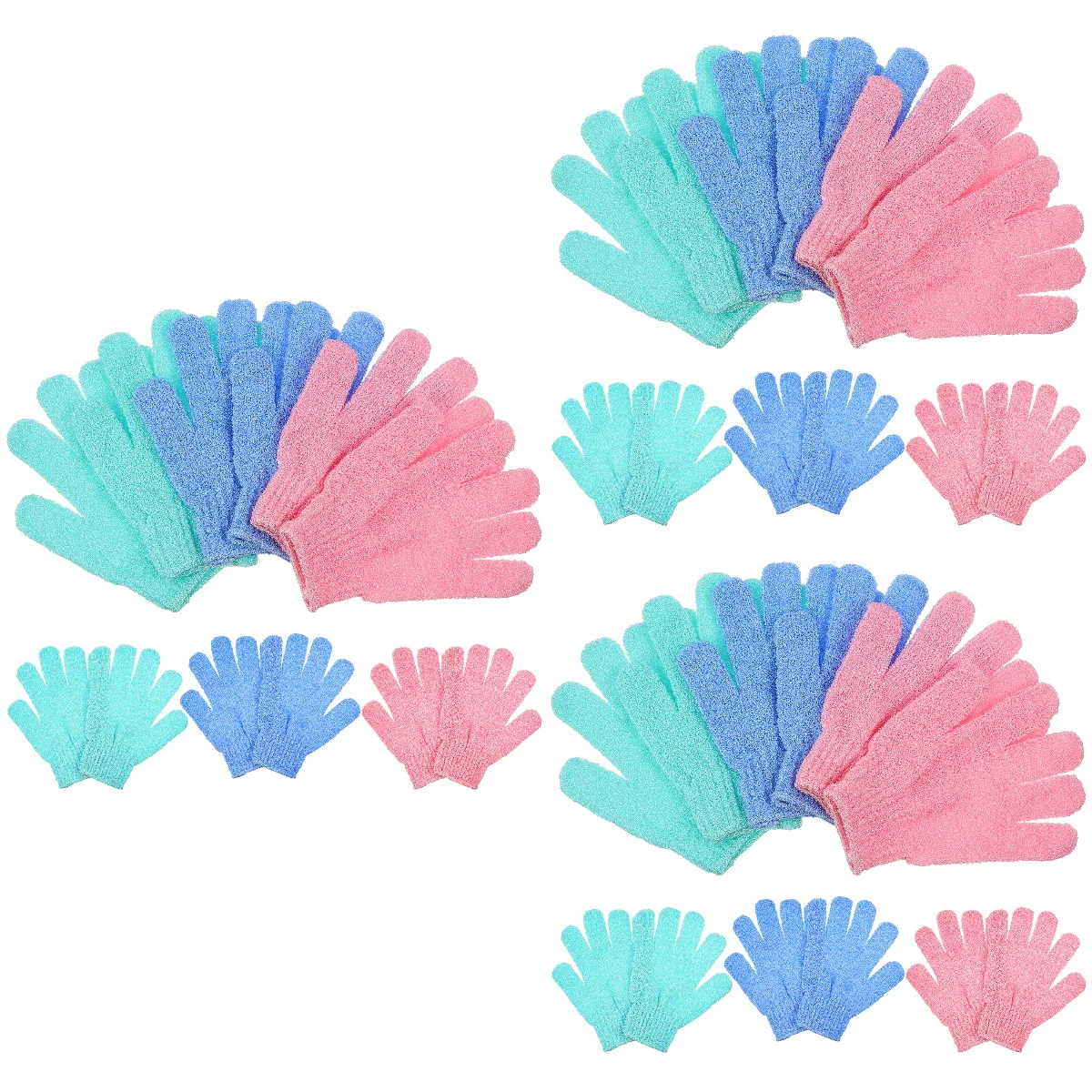 

18 Pairs Exfoliating Gloves Double Sided Exfoliating Glove Exfoliating Body Scrubber Shower Gloves