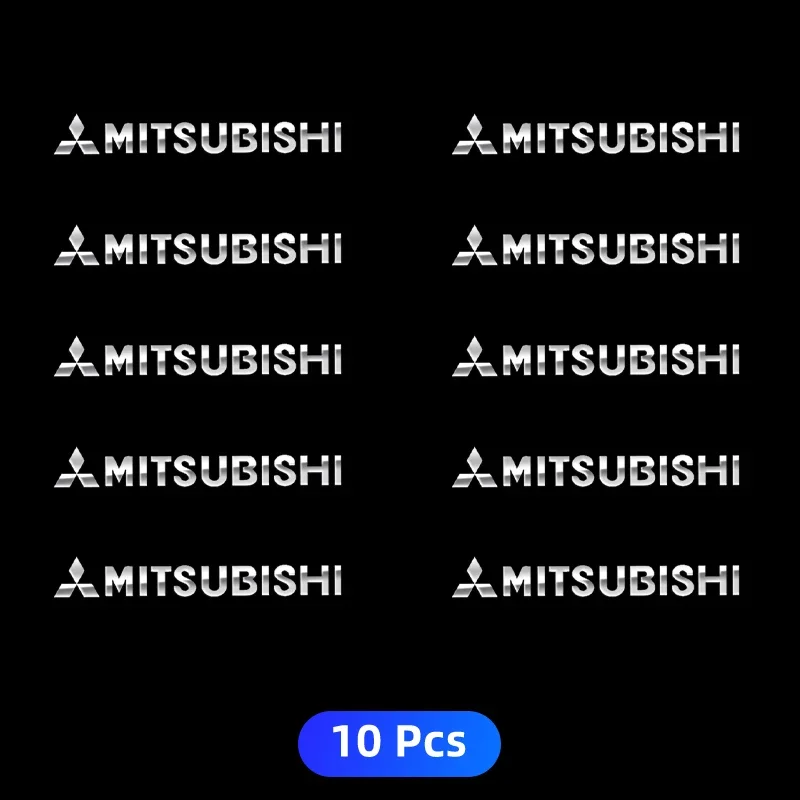 

Металлическая Эмблема для автомобильного декора, 10 шт., наклейки на автомобильные стеклоочистители для Mitsubishi Asx Lancer Outlander Pajero Ralliart, аксессуары