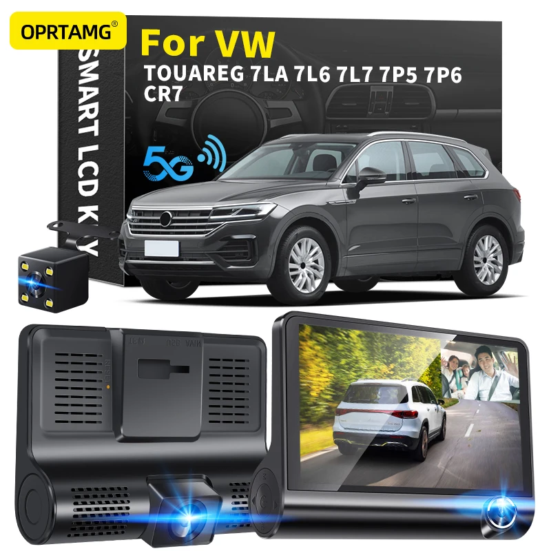 

OPRTAMG Dash Cam 540C6 Car DVR 3 Cameras Lens 4.0 Inch 1080P dashcam For Volkswagen TOUAREG 7LA 7L6 7L7 7P5 7P6 CR7 1994-2022