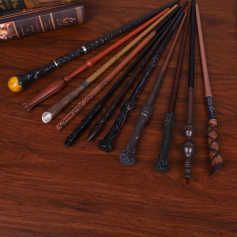 

24 Kinds of Metal Core Potters Magic Wands Toy Malfoy Voldmort Hermione Ron Bellatrix McGonagall Magical Harries Wand Box Gift