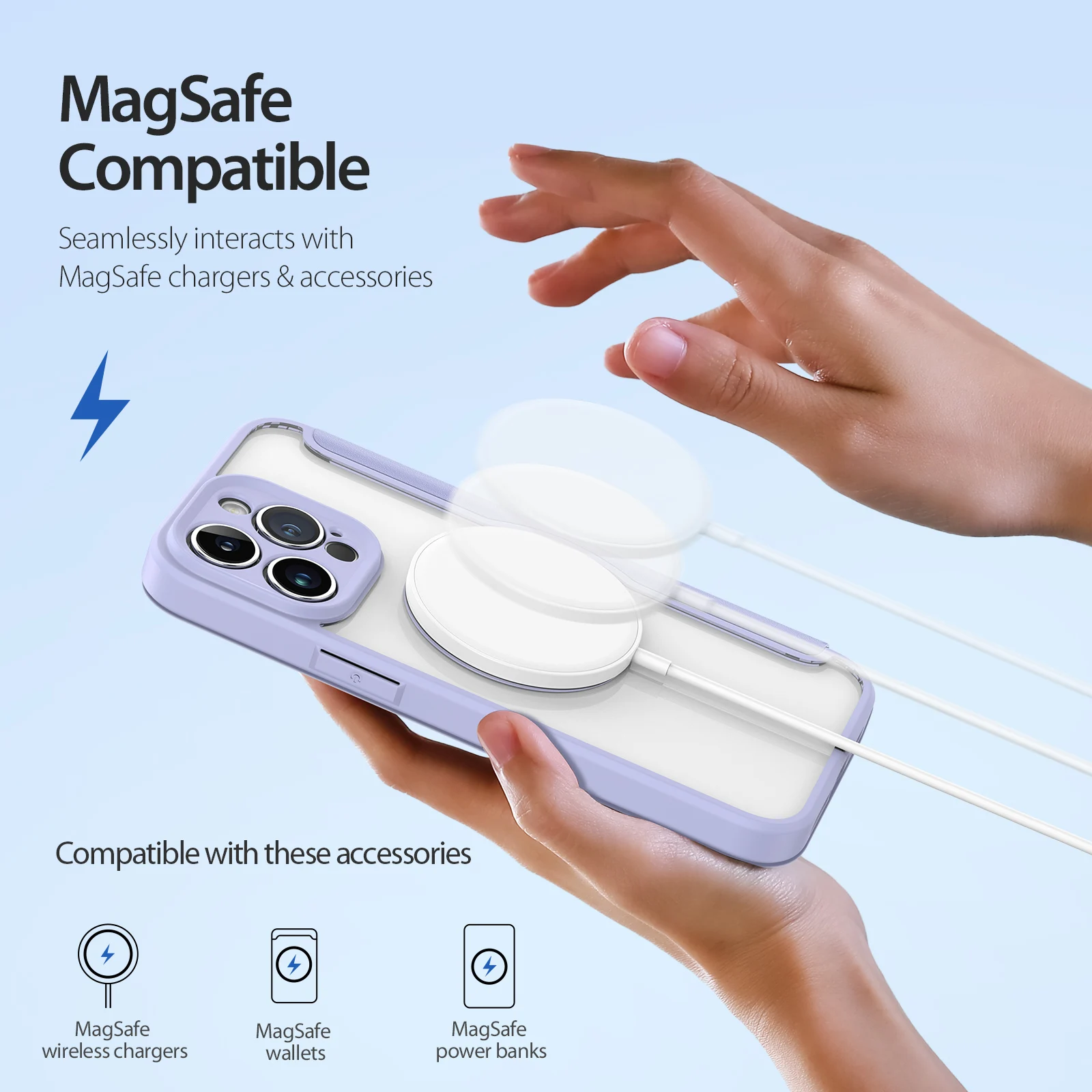 Dux Ducis для Magsafe сильный магнитный противоударный чехол с беспроводной зарядкой