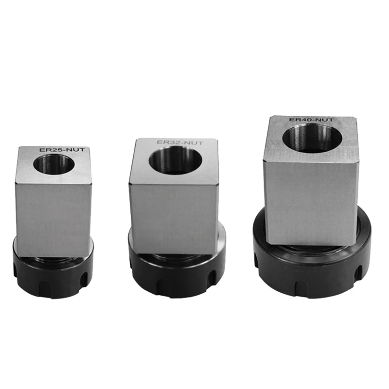 Цельный третхеронный патрон цанговый держатель ER токарный станок серебристая и