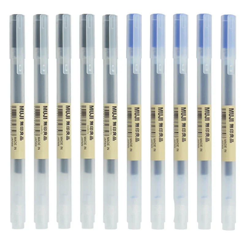 

Гелевые ручки MUJI 0,38 мм/0,5 мм, набор из 10 штук