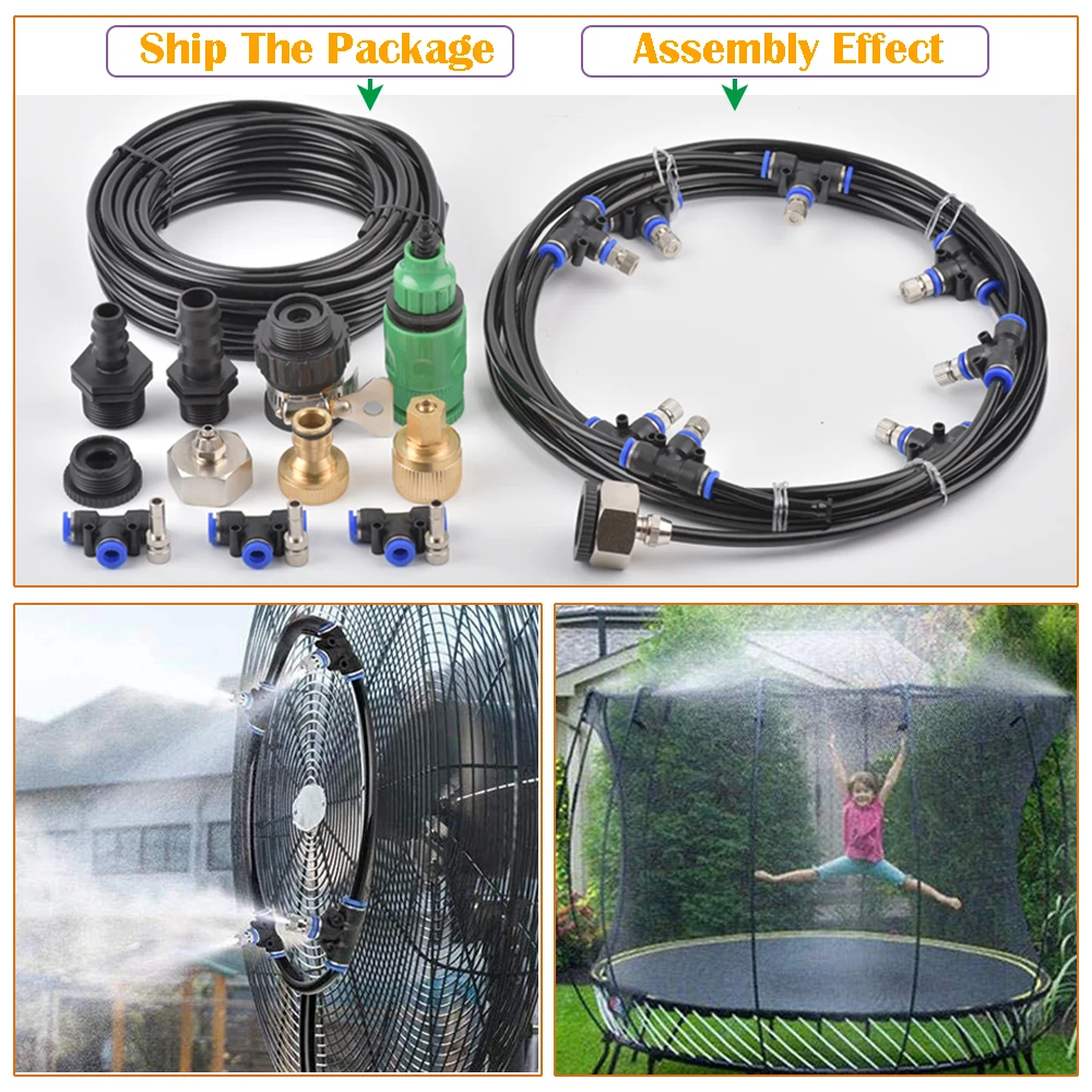 

Atomizing Spray Cooling Water Fog Sprayer System Garden Nebulizer Outdoor Misting System Water Mist for Home Garden Irrigation