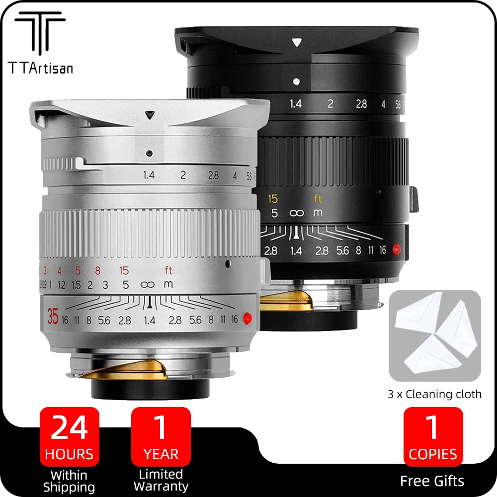 

TTArtisan 35mm F1.4 Full Fame Lens for Leica M-Mount Cameras Large Aperture Portrait Lens M2 M3 M5 M6 M7 M8 M9 M9p M10 M262 M10M