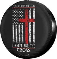 stand for the flag kneel for the cross spare tire cover waterproof dust proof uv sun wheel tire cover fit fits most vehicles
