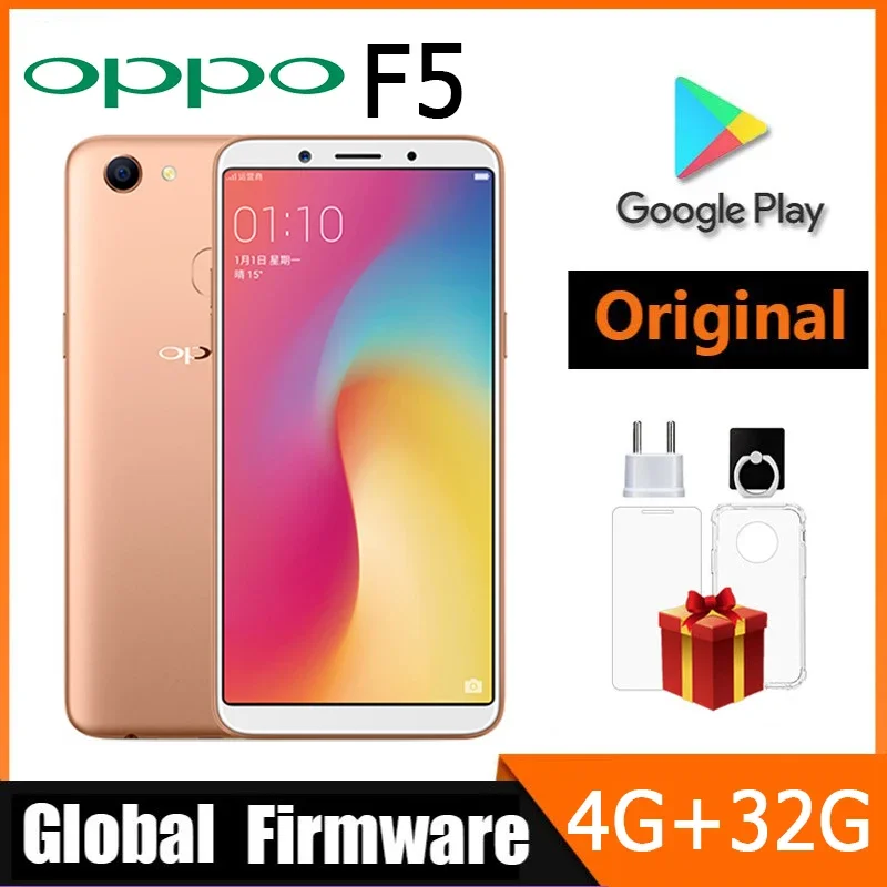 Смартфон OPPO F5 глобальная прошивка Googleplay 6-дюймовая камера 16 МП ОЗУ 4 ГБ ПЗУ 32 3200 мАч